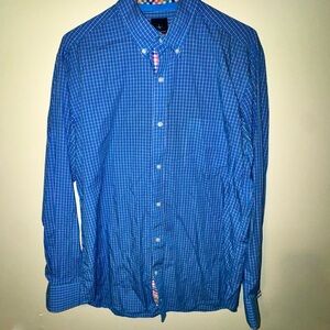 Tailorbyrd Blue Plaid Casual Shirt